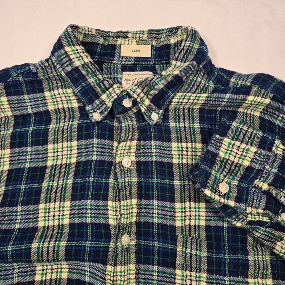 J.Crew Slim Fit Double Faced Flannel Shirt Heritage Outdoor Men's Large